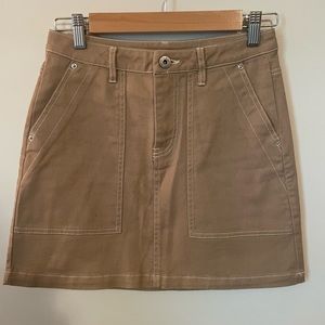 Tan Mini Skirt